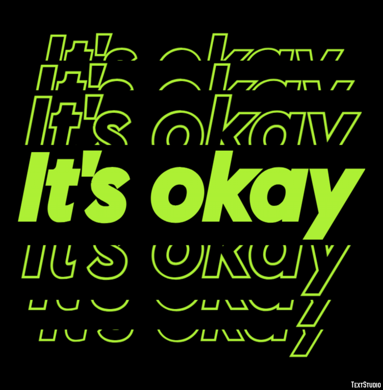 It's okay Text Effect