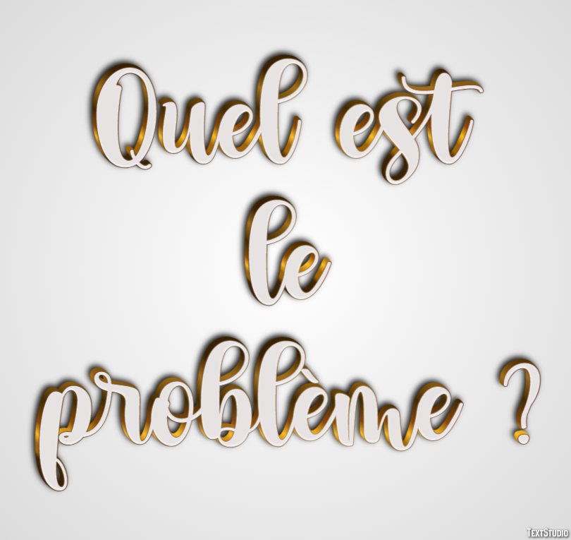 Quel est le problème ? Effet de texte