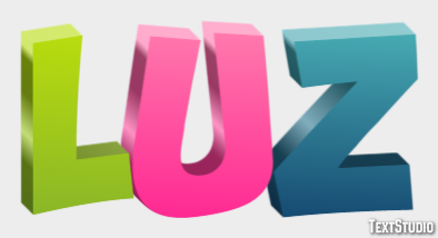 Luz Текстовый эффект