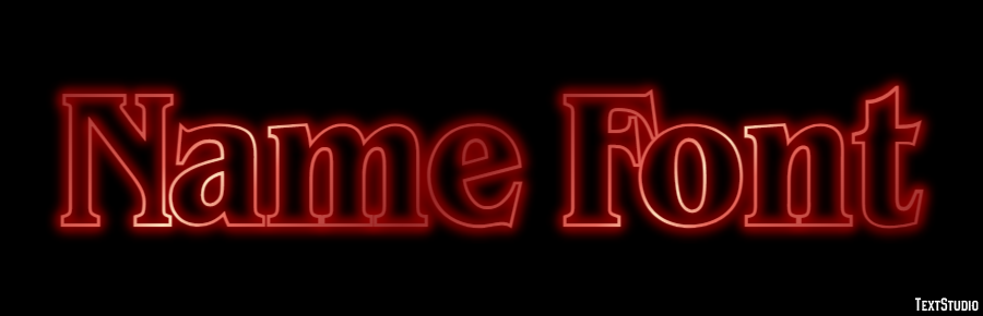 Name Font Effet de texte