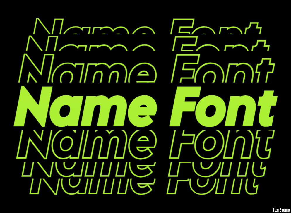 Name Font Text Effect