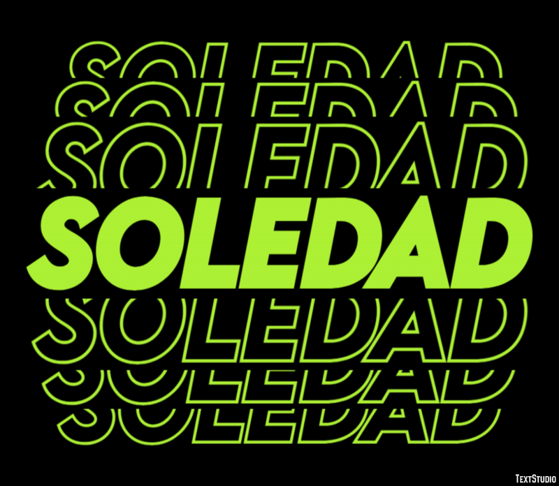 Soledad Efecto de Texto