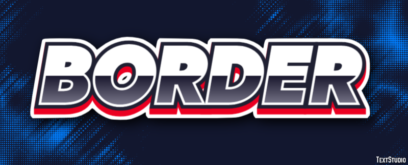 Border Text Effect