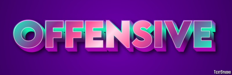 Offensive Tekst Effect