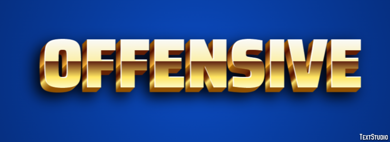 Offensive Text Effect