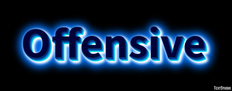 Offensive Tekst Effect
