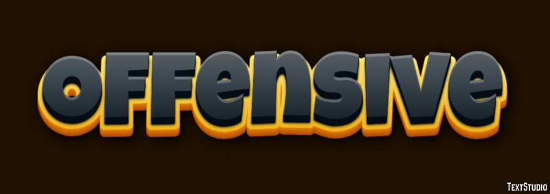 Offensive Text Effect