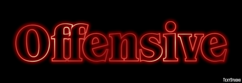 Offensive Tekst Effect
