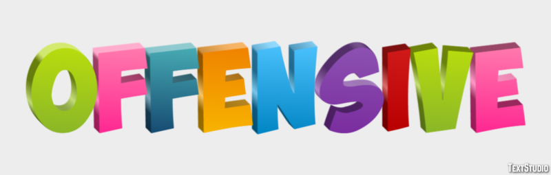 Offensive Tekst Effect