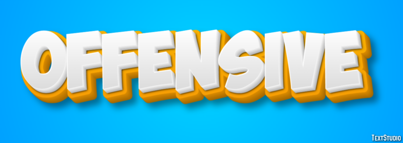 Offensive Text Effect
