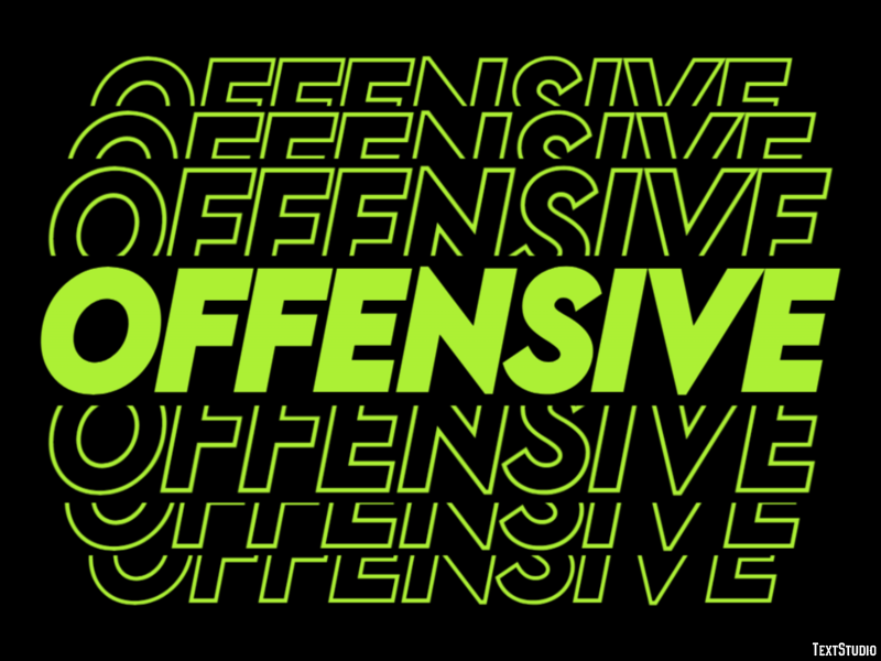 Offensive Text Effect