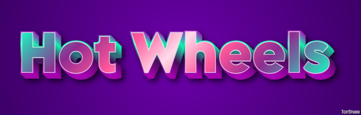 Hot Wheels Efecto de Texto
