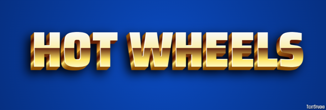Hot Wheels Efecto de Texto