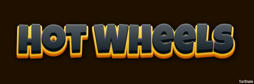 Hot Wheels Efecto de Texto