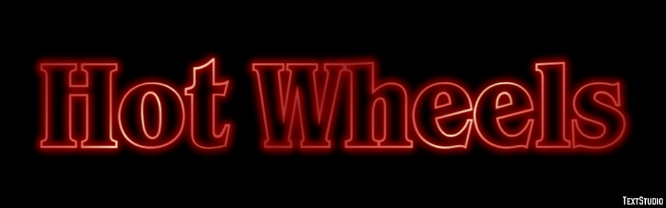 Hot Wheels Efecto de Texto
