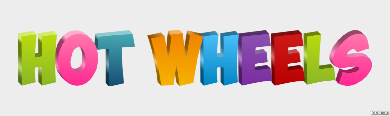 Hot Wheels Efecto de Texto