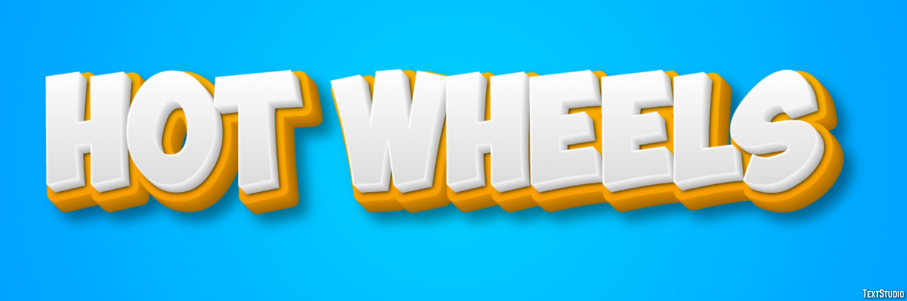 Hot Wheels Efecto de Texto