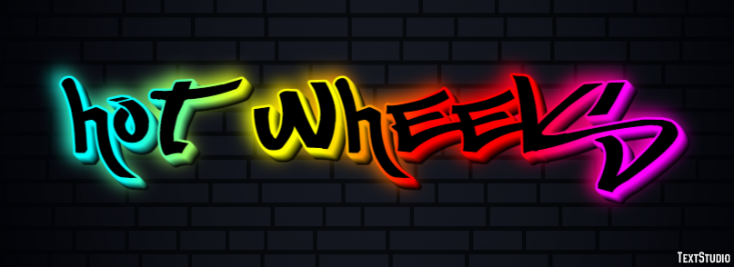 Hot Wheels Efecto de Texto