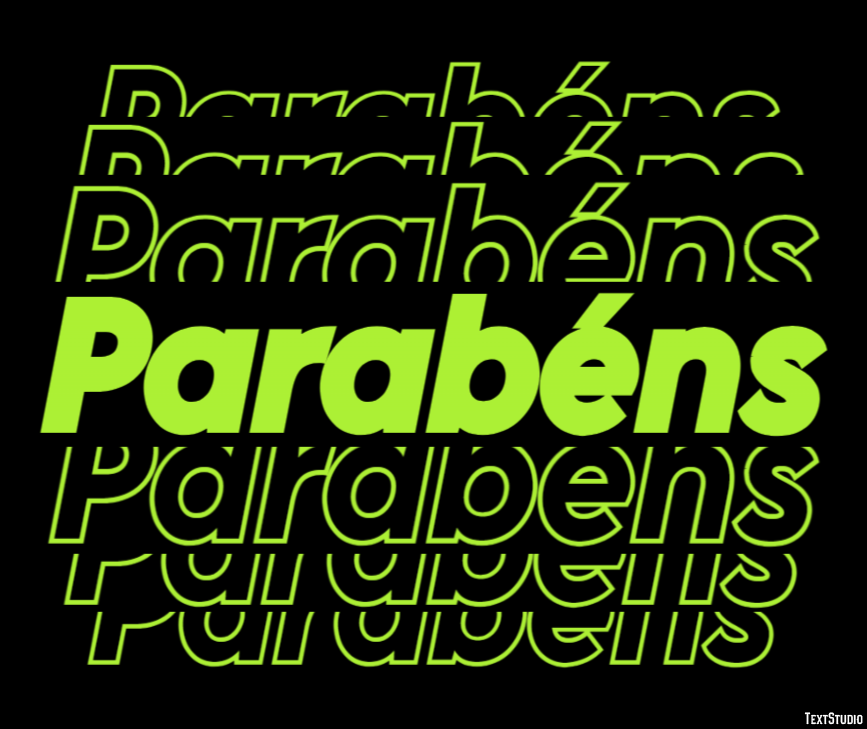 Parabéns テキスト効果