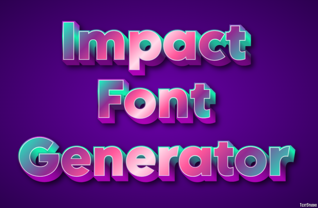 Impact Font Generator Tekst Effect