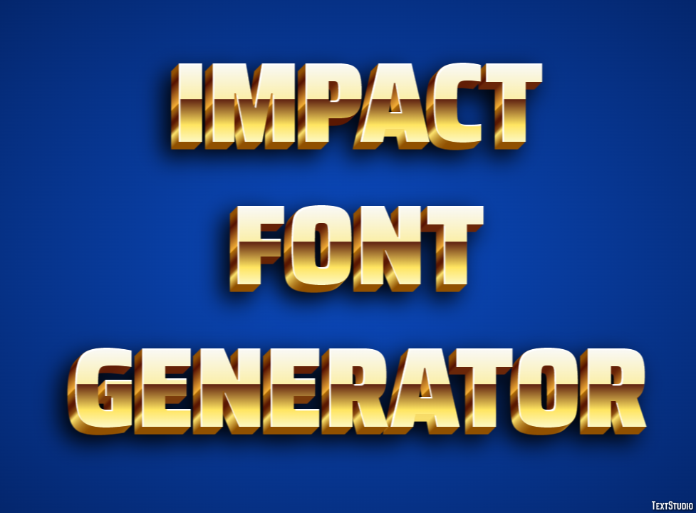 Impact Font Generator Tekst Effect