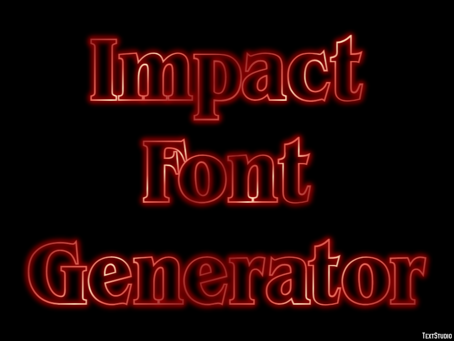 Impact Font Generator Tekst Effect