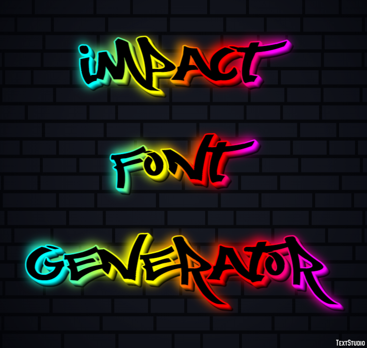 Impact Font Generator Tekst Effect