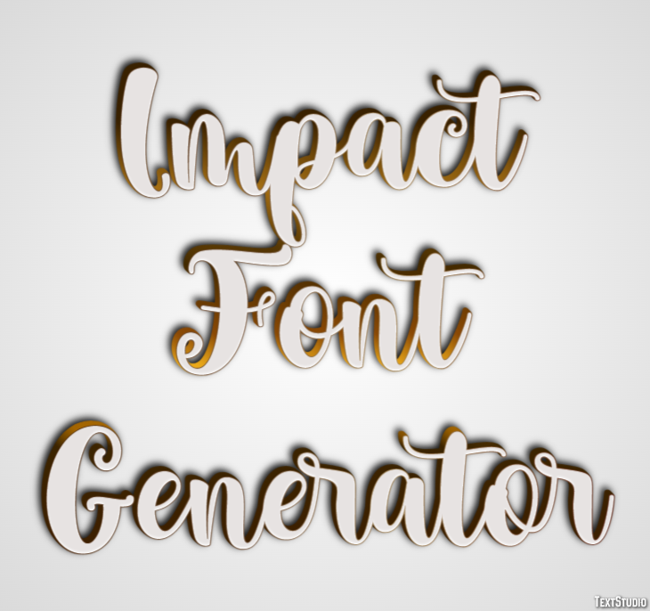 Impact Font Generator Tekst Effect