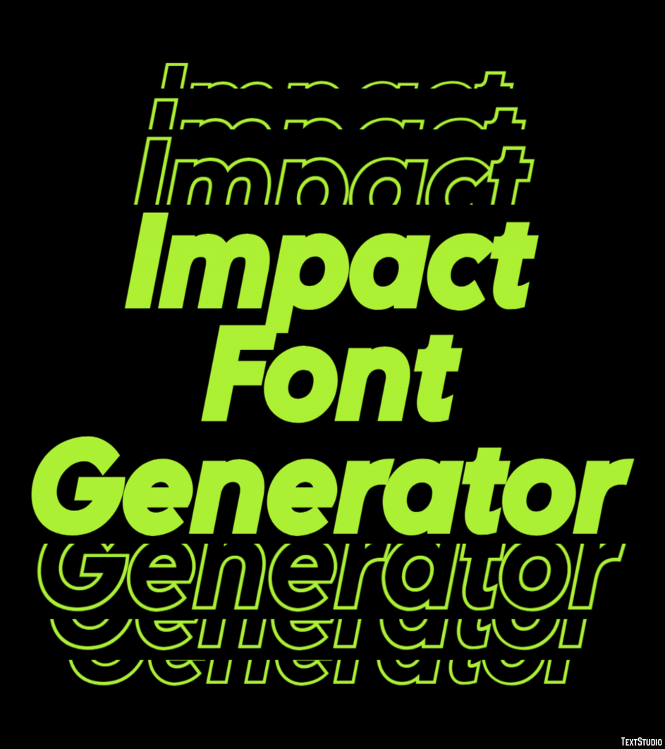 Impact Font Generator Tekst Effect