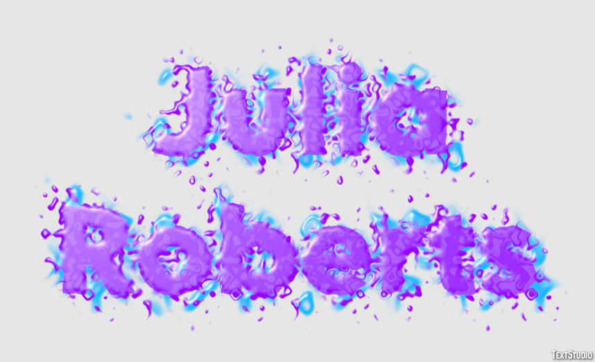 Julia Roberts Efeito de texto