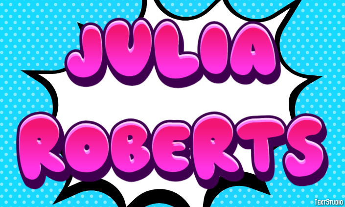 Julia Roberts Efeito de texto