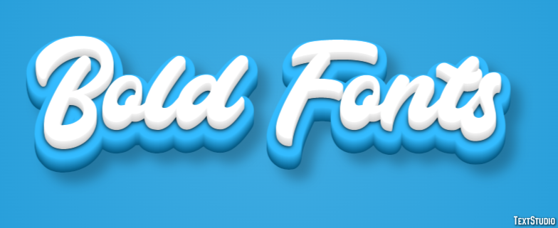 Bold Fonts Text Effect