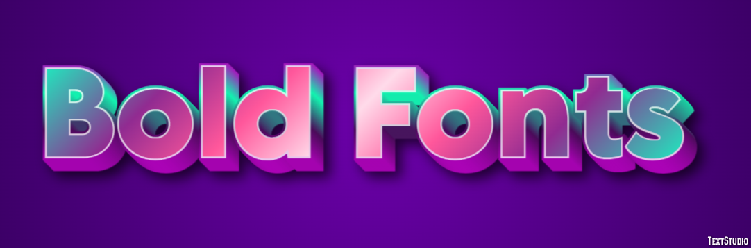 Bold Fonts Text Effect