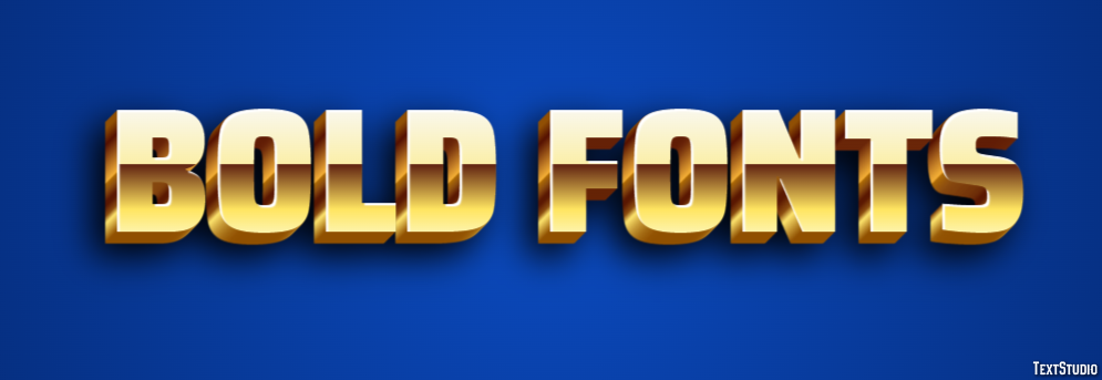 Bold Fonts Text Effect