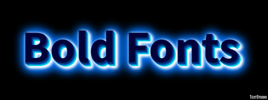 Bold Fonts Text Effect