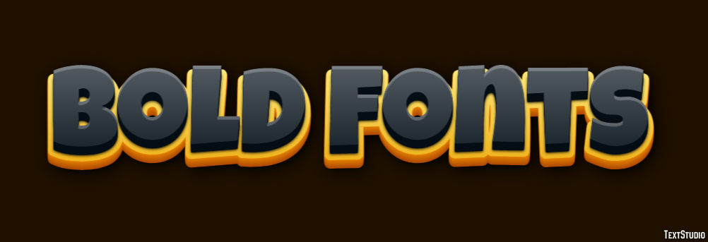 Bold Fonts Text Effect