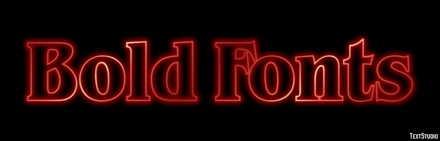 Bold Fonts Text Effect