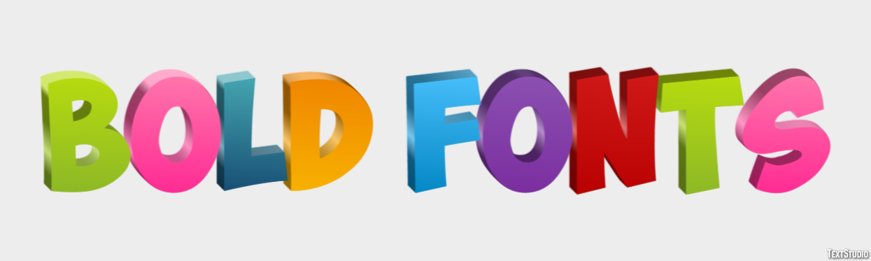 Bold Fonts Text Effect