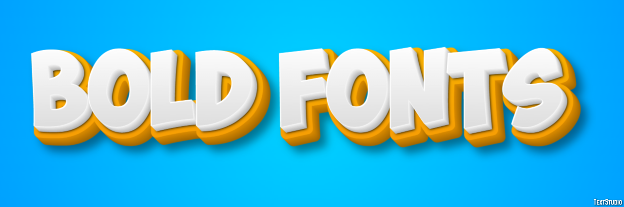 Bold Fonts Text Effect