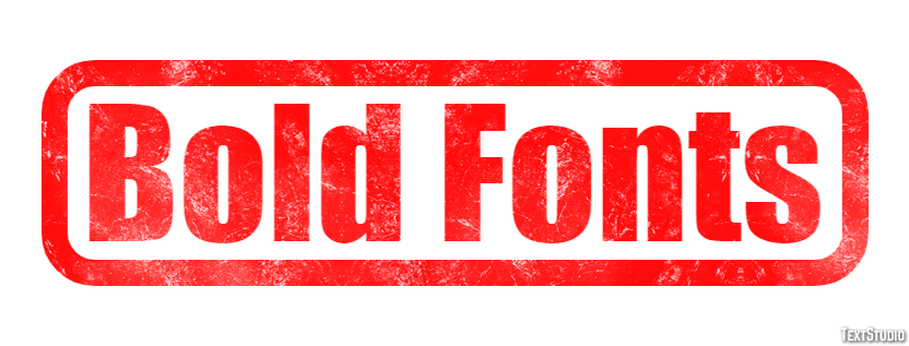 Bold Fonts Text Effect