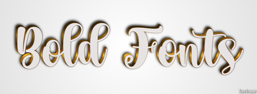 Bold Fonts Text Effect