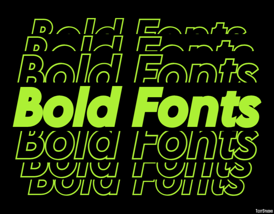 Bold Fonts Text Effect