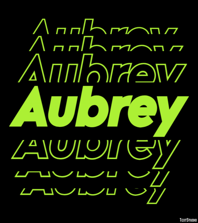 Aubrey Efecto de Texto