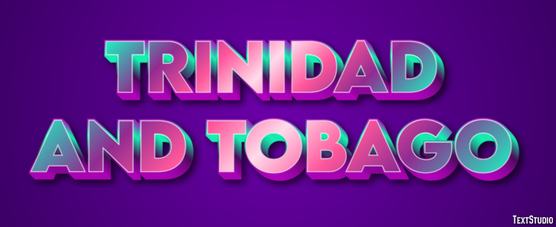 Trinidad and Tobago Text Effect