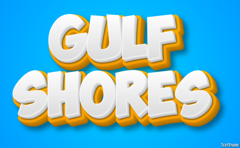 Gulf Shores Efekt tekstowy