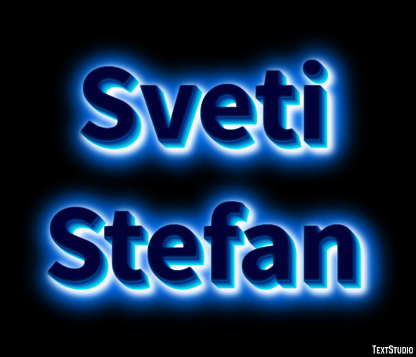 Sveti Stefan Texteffekt