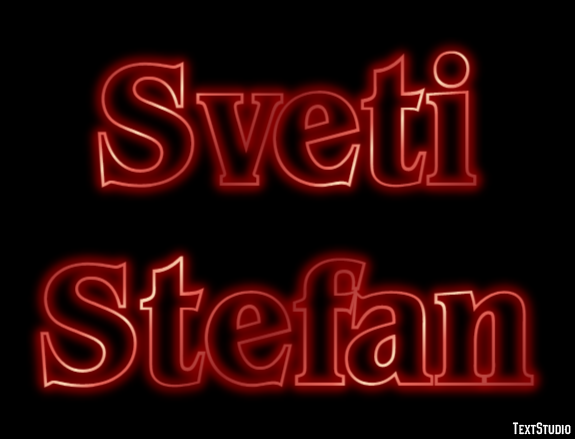 Sveti Stefan Efekt tekstowy