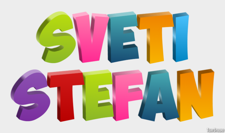 Sveti Stefan Efekt tekstowy