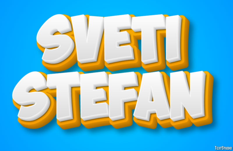 Sveti Stefan Efekt tekstowy
