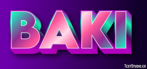 Baki Effetto testo